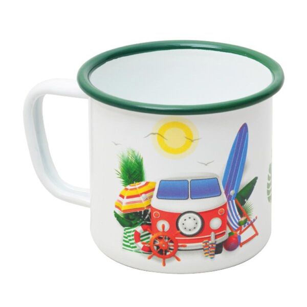 Campout Emaye Kupa Beyaz Karavan