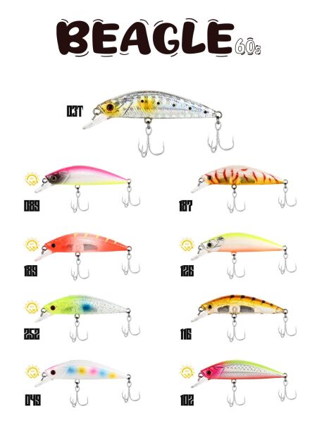 Fujin Beagle 60S 6cm 6.5gr Sinking Maket Balık