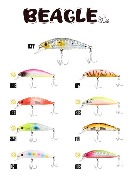 Fujin Beagle 60S 6cm 6.5gr Sinking Maket Balık