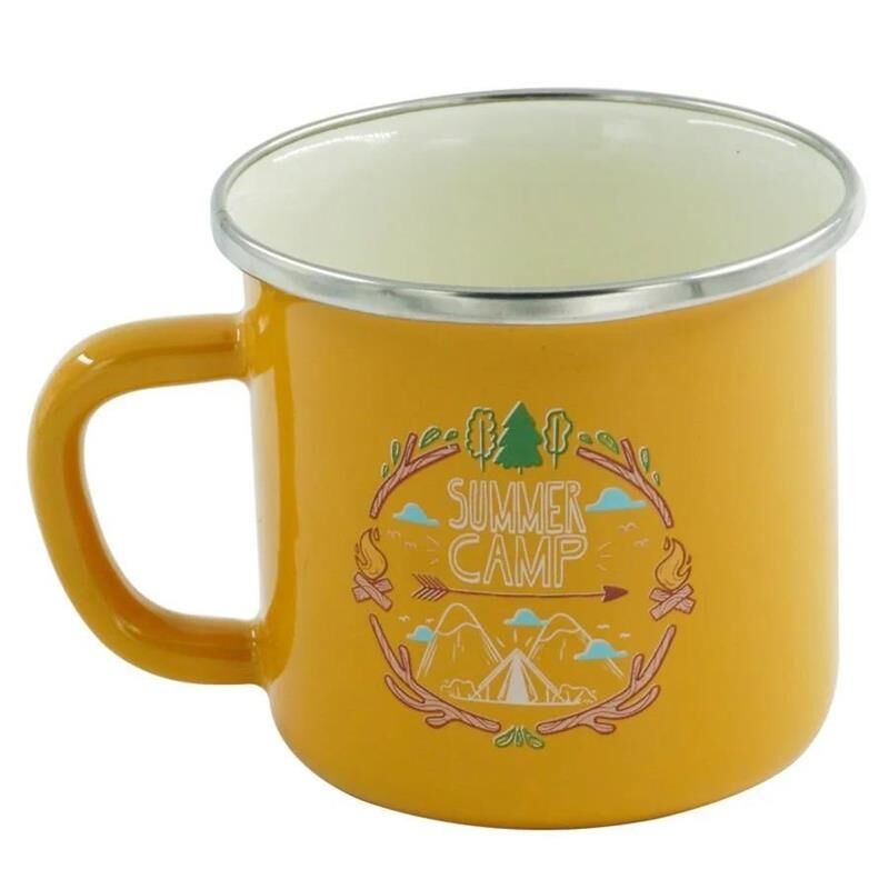 Orcamp Retro Emaye Kupa Bardak 330 cc [Summer Camp] Sarı