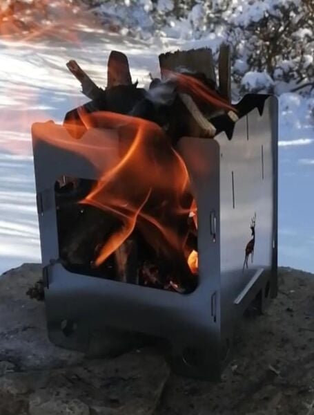 Paslanmaz Metal Kamp Ateş Kutusu