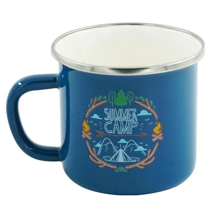 Orcamp Retro Emaye Kupa Bardak 330 cc [Summer Camp] MAVİ