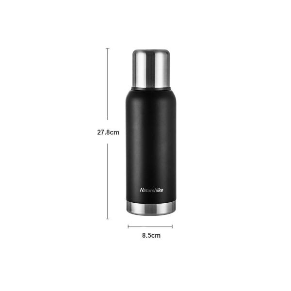 Naturehike Q-9H Paslanmaz Çelik Vakumlu Termos 750 ML SİYAH