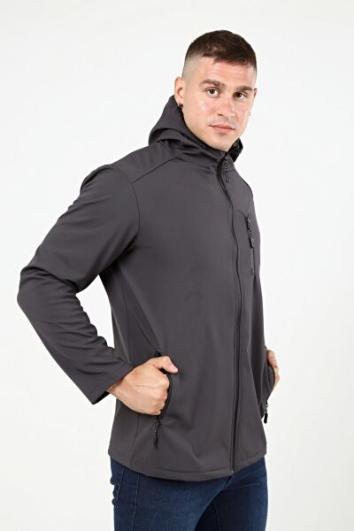North Trace Outrack Erkek Softshell Mont Füme - XL