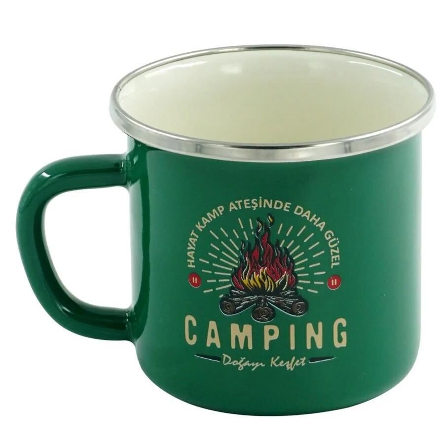 Orcamp Retro Emaye Kupa Bardak 330 cc [Camping] YEŞİL