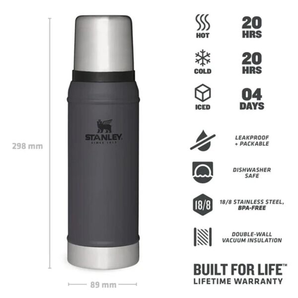 Stanley Legendary Klasik Vakumlu Termos 0,75 Lt Füme