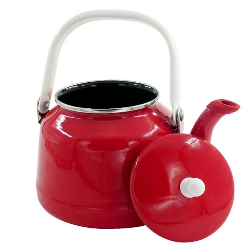 Orcamp Retro Emaye Kamp Çaydanlığı 2.6 Litre KIRMIZI