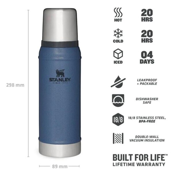 Stanley Legendary Klasik Vakumlu Termos 0,75 Lt Koyu Mavi