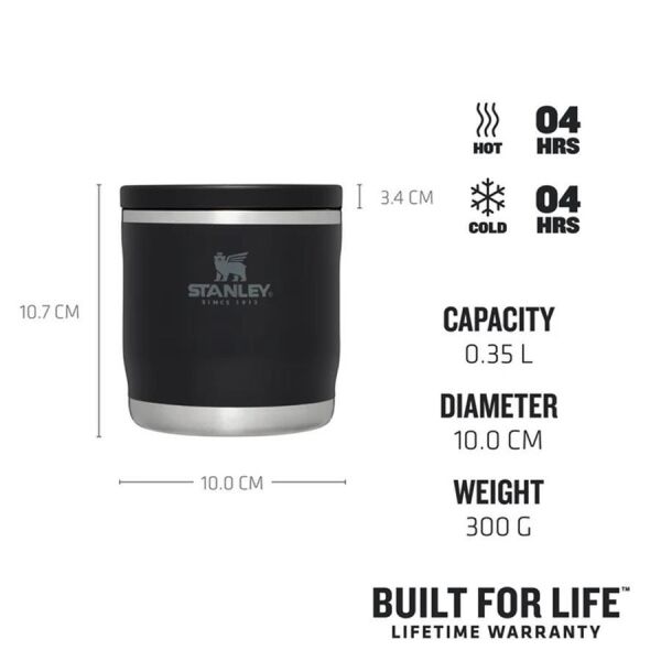 Stanley Adventure To-Go Food Jar 0,35 Litre Yemek Termosu SİYAH