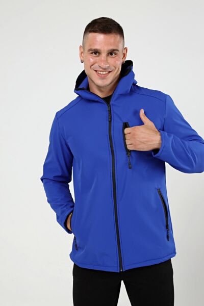 North Trace Outrack Erkek Softshell Mont Saks Mavi - S
