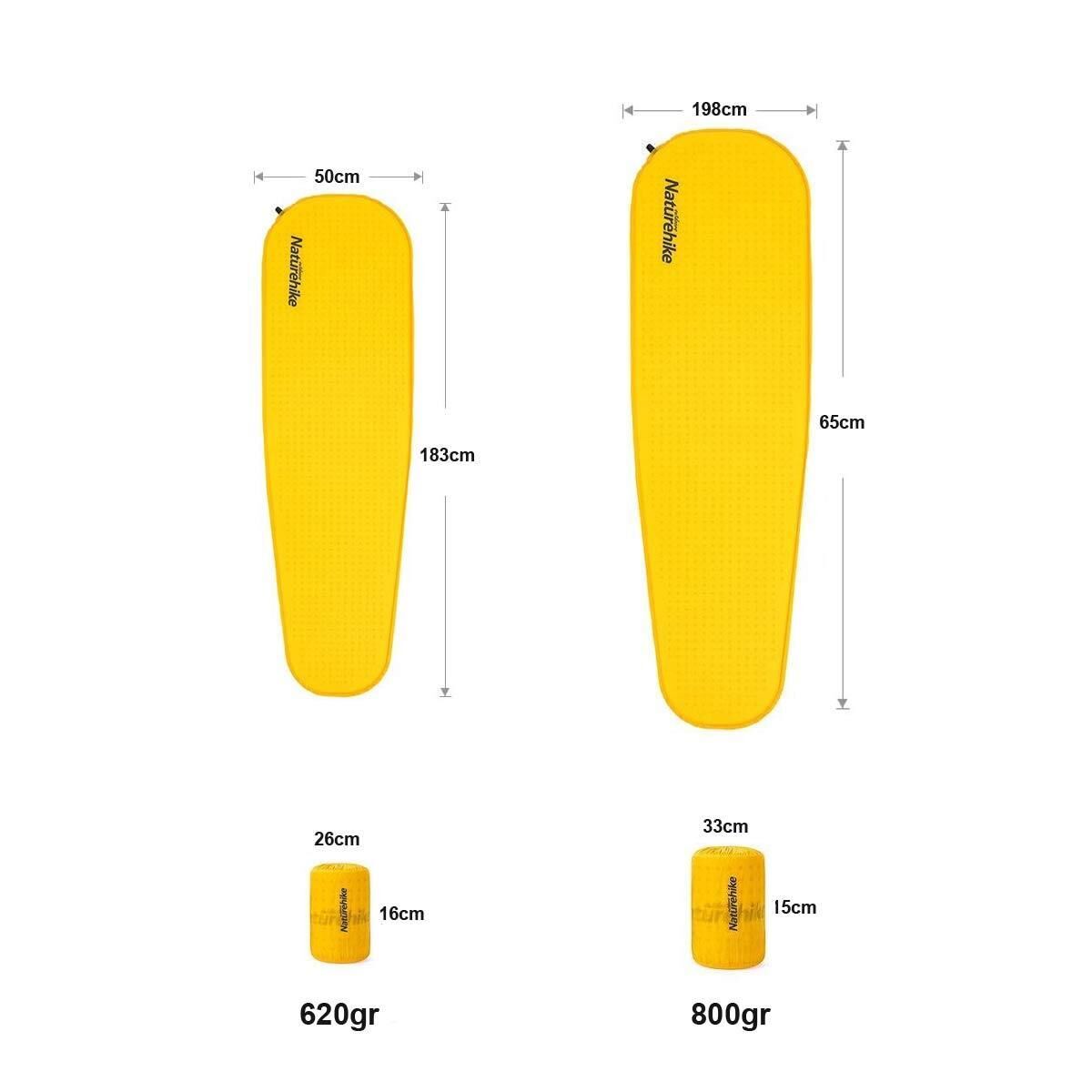 Naturehike C035 Ultralight Sponge Şişme Kamp Matı Sarı - L