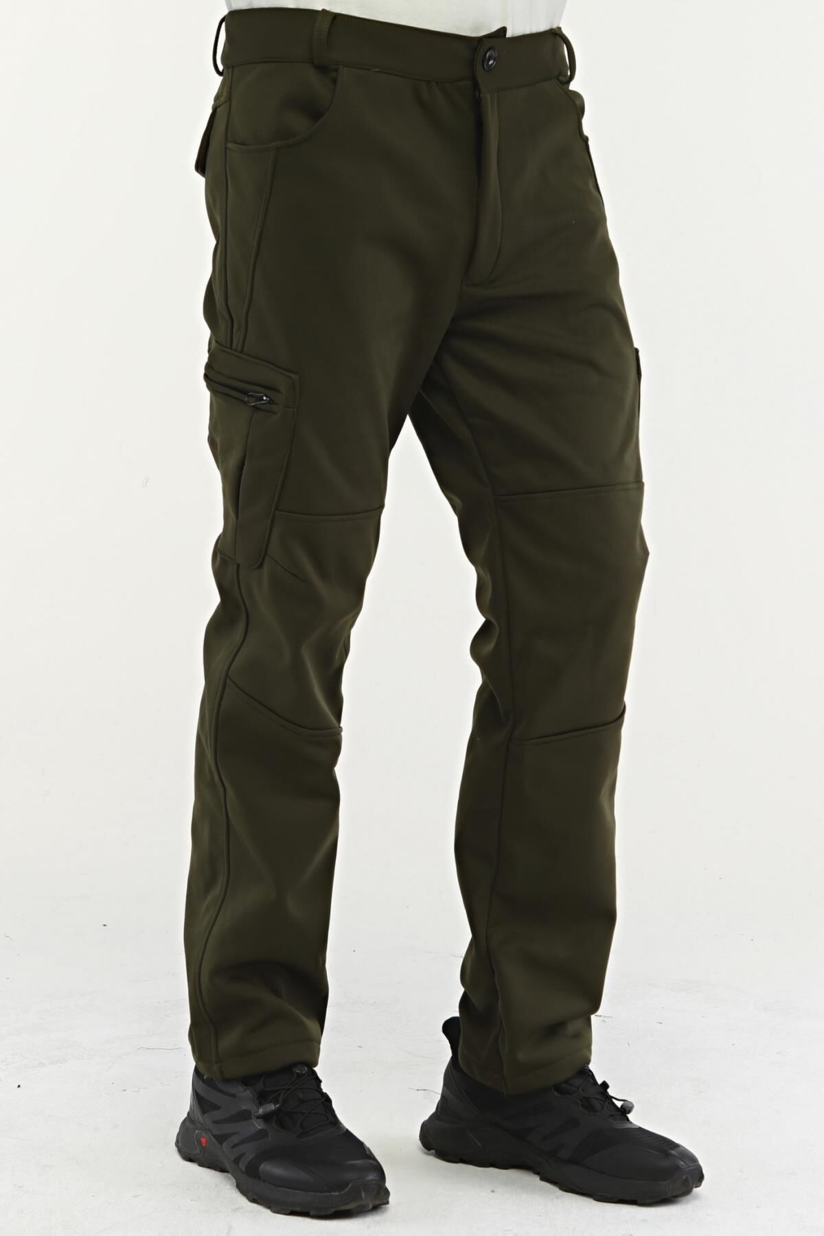 North Trace Expedition Kargo Cepli Erkek Softshell Pantolon HAKİ - XL