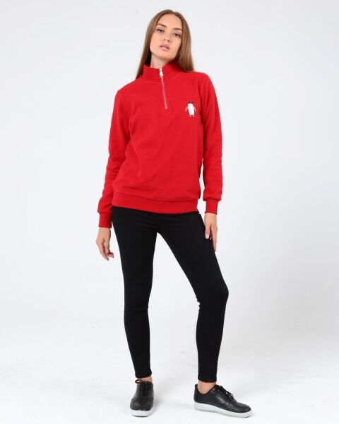 North Trace Crewline Yarım Fermuarlı Kadın Hoodie