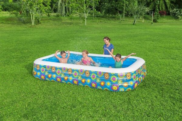 Bestway Funky Floral Şişme Aile Havuzu Jumbo Boy ( Çiçek Desenli )