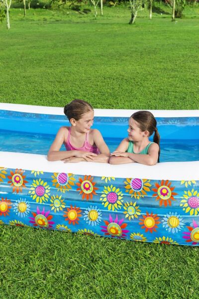 Bestway Funky Floral Şişme Aile Havuzu Jumbo Boy ( Çiçek Desenli )