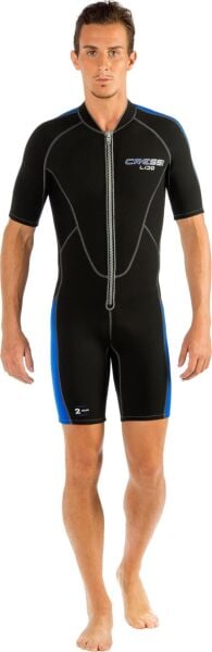 Cressi Lido Man Shorty Dalış Elbisesi BLACK - BLUE - 2MM - 2XL