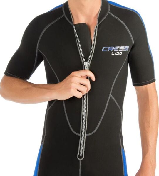 Cressi Lido Man Shorty Dalış Elbisesi BLACK - BLUE - 2MM - 2XL