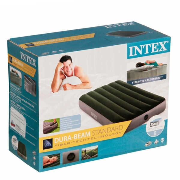 İntex Fiber-Tech Dura-Beam Yeşil Kamp Yatağı (99x191x25cm)