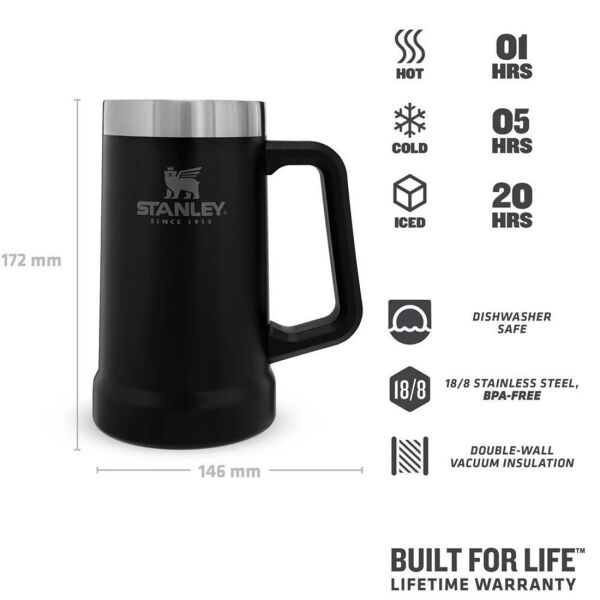 Stanley Adventure Vakumlu Termos Bardak 0.70 Lt SİYAH