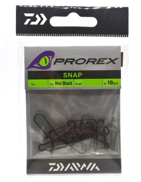 Daiwa Prorex Snap Agrafe Taille Mat Black Klips M - Mat Black