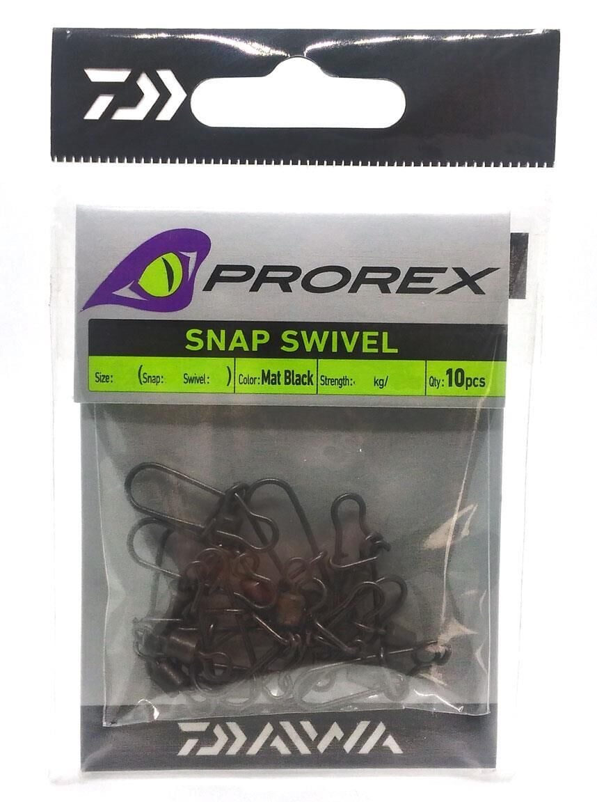 Daiwa Prorex Snap Swivel Emerillon Mat Black Klipsli Fırdöndü L - Mat Black