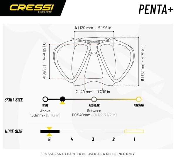 Cressi Penta Plus Dalış Maskesi