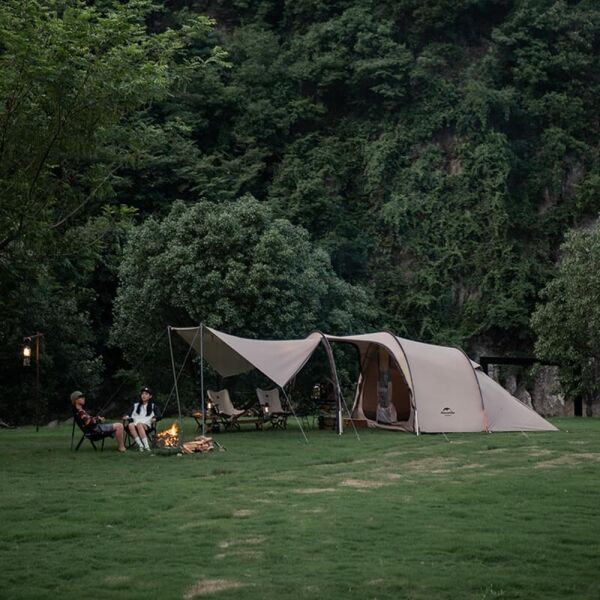 Naturehike Cloud Vessel UPF50+ Snow Skirt 4-6 Kişilik Tünel Çadır Quicksand Gold - M