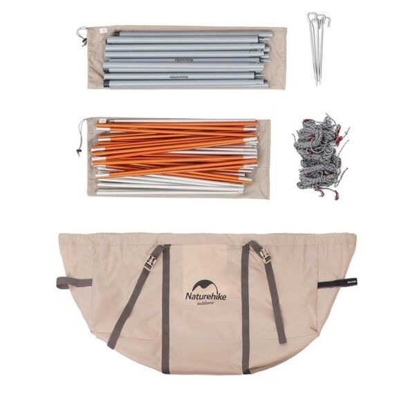 Naturehike Cloud Vessel UPF50+ Snow Skirt 4-6 Kişilik Tünel Çadır Quicksand Gold - M