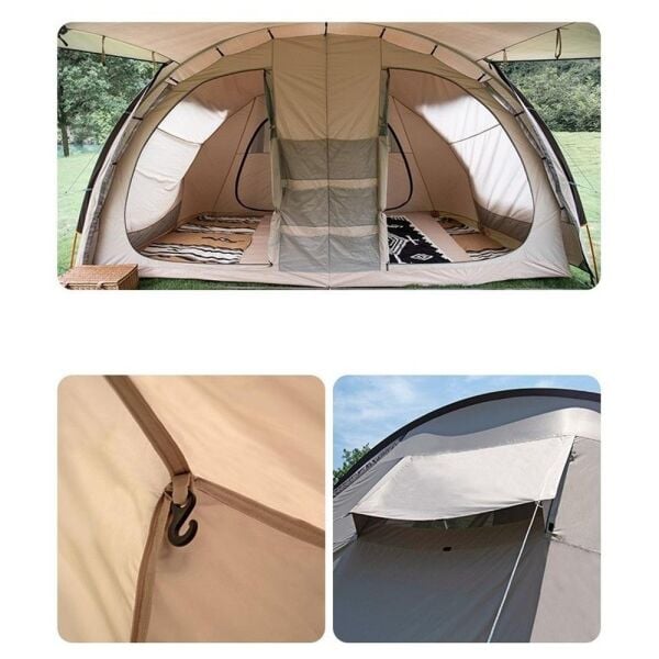 Naturehike Cloud Vessel UPF50+ Snow Skirt 4-6 Kişilik Tünel Çadır Quicksand Gold - M
