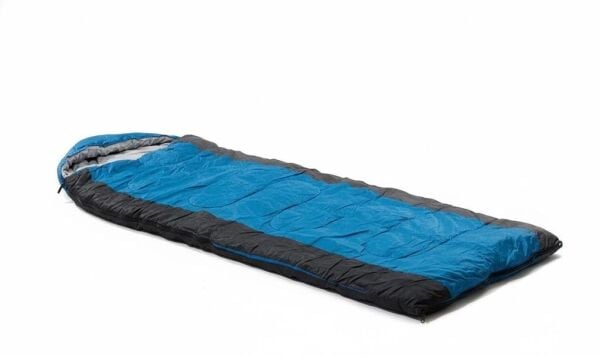 Zarf Tipi Kapüşonlu Uyku Tulumu Mavi/Siyah