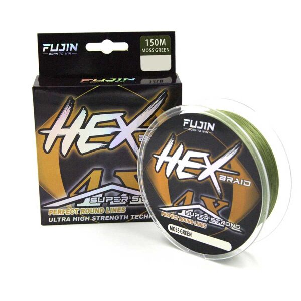 Fujin Hex Braid x4 Moss Green PE İp Olta Misinası 150mt Moss Green - 0,08 mm