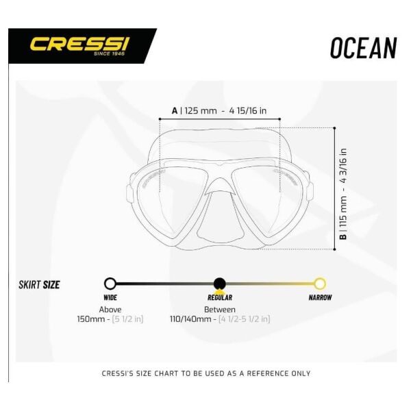 Cressi Ocean Dalış Maskesi CLEAR-FRAME BLACK