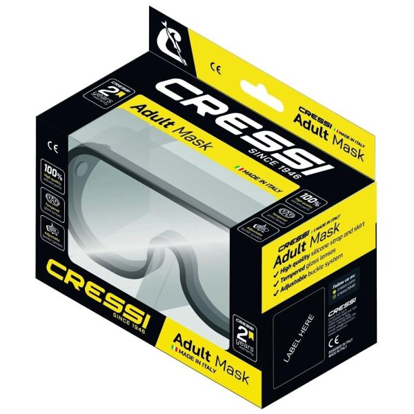 Cressi Ocean Dalış Maskesi CLEAR-FRAME BLACK