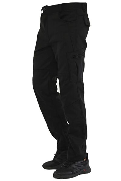 North Trace Expedition Kargo Cepli Erkek Softshell Pantolon SİYAH - 2XL