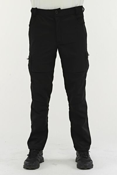 North Trace Expedition Kargo Cepli Erkek Softshell Pantolon SİYAH - 2XL