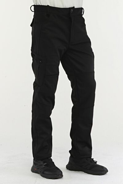 North Trace Expedition Kargo Cepli Erkek Softshell Pantolon SİYAH - 2XL
