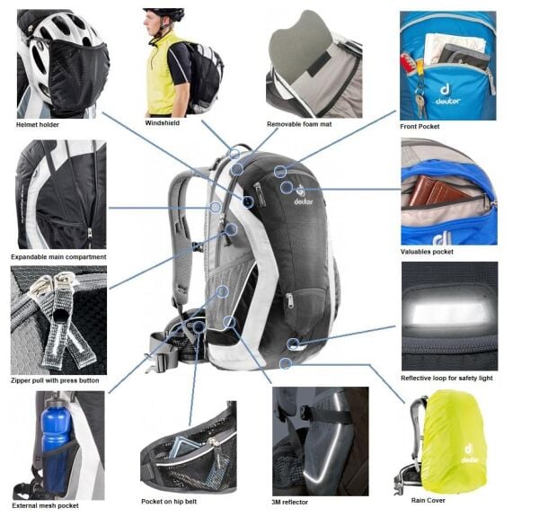 Deuter SuperBike 14 EXP SL Bisiklet Sırt Çantası 14+4 Lt MOR