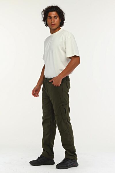 North Trace Expedition Kargo Cepli Erkek Softshell Pantolon HAKİ - 2XL