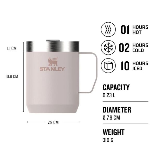 Stanley Klasik Paslanmaz Çelik Termos Bardak 0,23 LT Rose Quartz