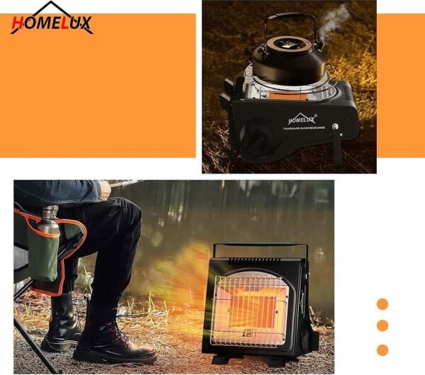 Taşınabilir Gazlı Ocak BDZ-Q1000 Portatif Kamp Sobası Siyah