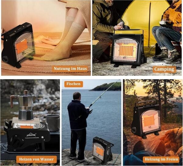 Taşınabilir Gazlı Ocak BDZ-Q1000 Portatif Kamp Sobası Siyah