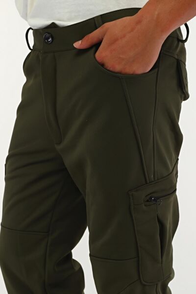 North Trace Expedition Kargo Cepli Erkek Softshell Pantolon HAKİ - M