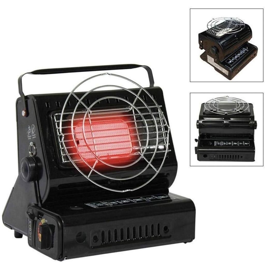 Taşınabilir Gazlı Ocak Portatif Kamp Sobası Siyah