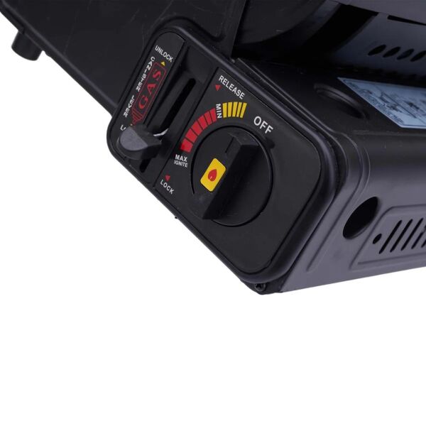 Taşınabilir Gazlı Ocak Portatif Kamp Sobası Siyah