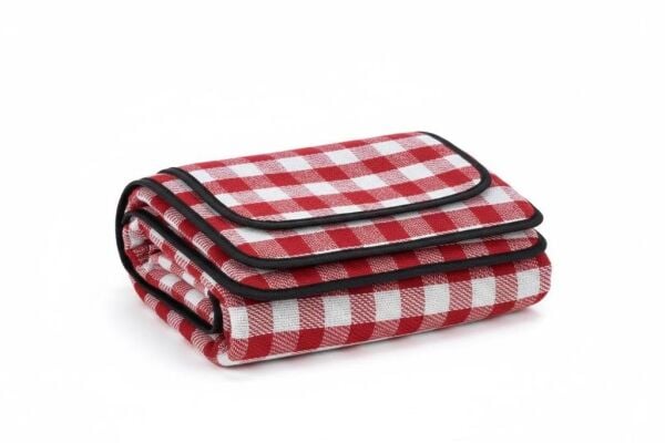Su Geçirmez Taşınabilir Piknik Kamp Örtüsü ( Ekose Kırmızı )