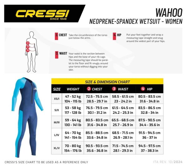 Cressi Wahoo Lady Yüzme ve Dalış Elbisesi