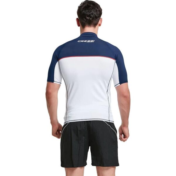 Cressi Shield Rash Guard Man T-Shirt WHITE - BLUE - 2XL - NO:6