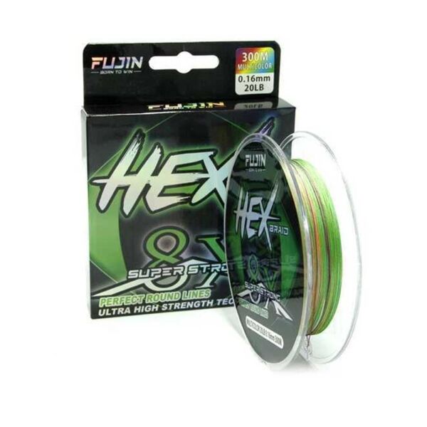 Fujin Hex Braid x8 PE İp Olta Misinası 300mt MULTİCOLOR - 0,12 mm