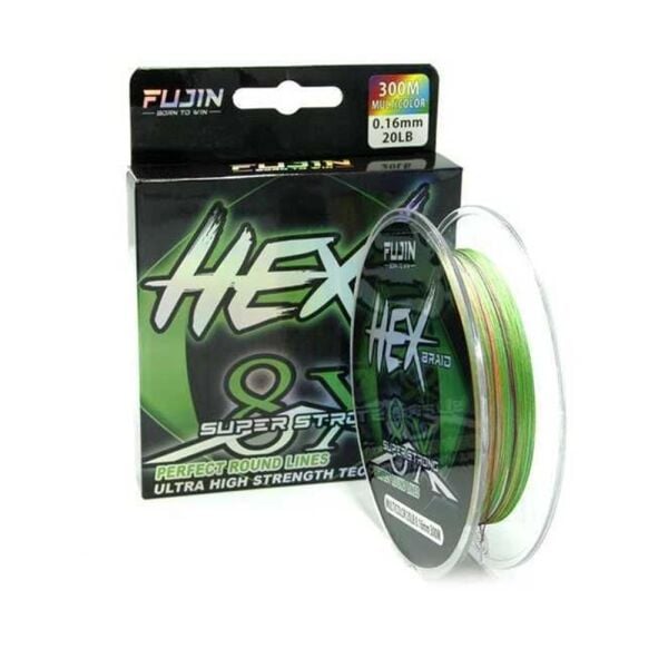 Fujin Hex Braid x8 PE İp Olta Misinası 300mt MULTİCOLOR - 0,16 mm