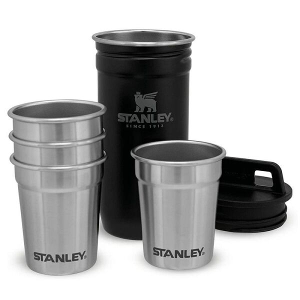 Stanley Adventure Çelik Shot Bardak ve Matara Seti SİYAH